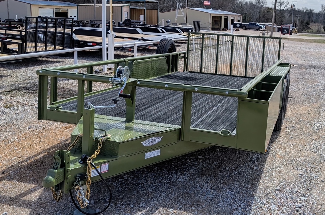 Army green utility trailer